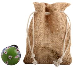 Pea Green Leaf Ceramic Wine Stopper