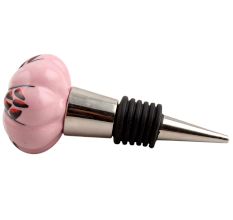 Red And Black Leaf Ceramic Wine Stopper