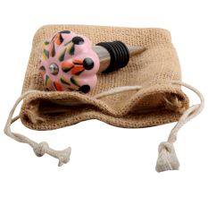 Mixed Color Leaf Ceramic Wine Stopper