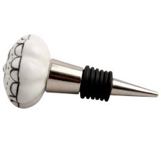 Black Lotus Ceramic Melon Wine Stopper