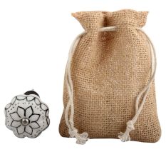 Black Lotus Ceramic Melon Wine Stopper