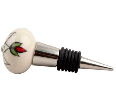 Black Flower Ceramic Wine Stopper