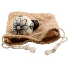 Black Flower Ceramic Wine Stopper
