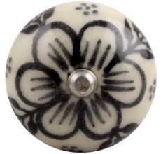 Black Leaf Round Ceramic Wine Stopper