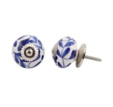 Blue Flower Knob