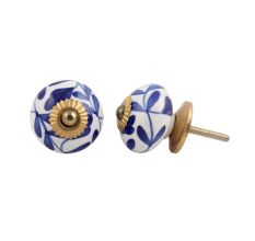 Blue Flower Knob