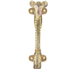 Brass Sheep Designed Door Handle with Patina