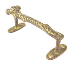 Brass Sheep Designed Door Handle with Patina