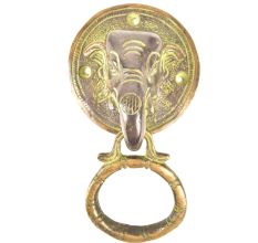 Brass Elephant Door Knocker Ring