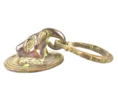 Brass Elephant Door Knocker Ring