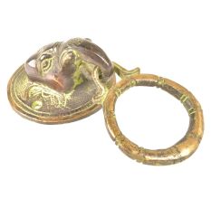 Brass Elephant Door Knocker Ring