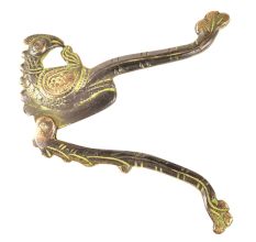 Handcrafted Brass Peacock Nut Cracker Green Patina