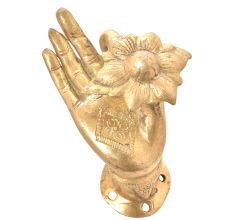Brass Buddha Hand Wall Hanging Door Handle Mudra Knob
