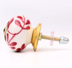 Red Flower Knob
