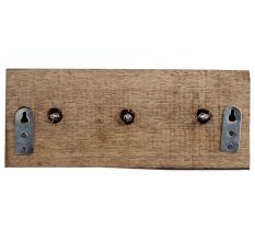 Black Lotus Ceramic Melon Wooden Hooks