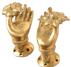 Brass Mudra Buddha Door Handle Pull (Set of 2 Piece)