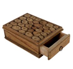 Single Rusted Wooden Drawer Pull