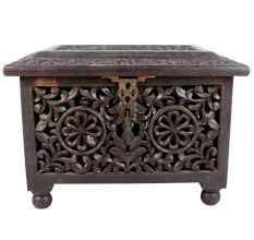 Hand Carved Wooden Jewelry Box