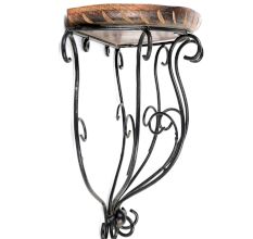 Wood And Wrought Iron Fancy Wall Bracket