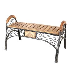 Wood & Iron Cum End Table Stool