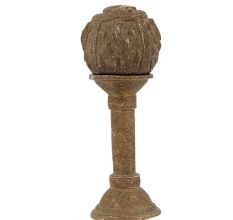 Indian Etched Brass Ball on Stand
