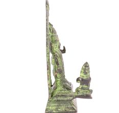 Brass Patina Ram Darbar Statue with Ram, Sita, Laxman & Hanuman