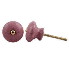 Pink Black Crackle Ceramic Dresser Knob Online