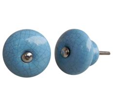Blue Black Crackle Ceramic Drawer Knob Online