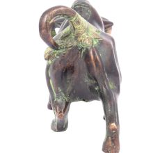 Green Brass Bull Figurine