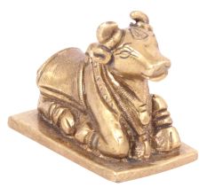 Brass Sitting Nandi Statue