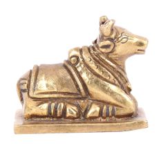 Brass Sitting Nandi Statue