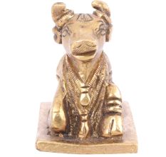 Brass Sitting Nandi Statue