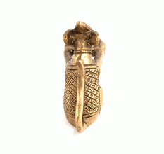 Brass Rat Holding Diya Statue
