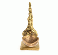 Brass Peacock Oil Lamp