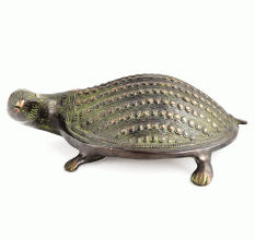 Brass Engraved Turtle Figurine