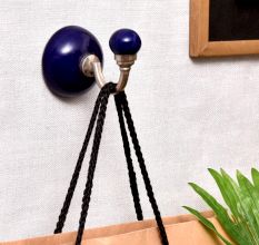 Solid Navy Blue Wall Hooks