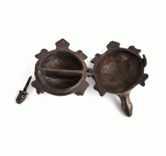 Brass Patina Rich Engraved Turtle Storage Box