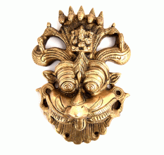 Ethnic Brass Dragon Face wall Hanging