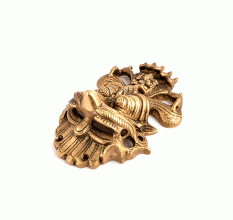 Ethnic Brass Dragon Face wall Hanging