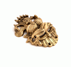 Ethnic Brass Dragon Face wall Hanging