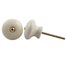 Cream Ceramic Knob