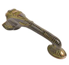 Patinated Brass Decorative Elephant Door Handle