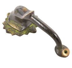 Brass Metal Elephant Face Door Handle