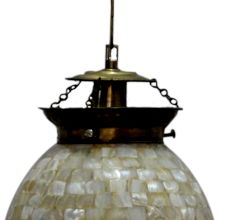 Shell Oval Shape Glass Ceiling Lamps