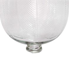 U Shape Clear Cut Glass Ceiling Lamp