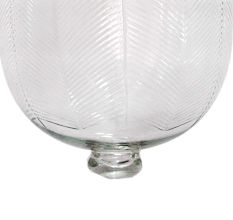U Shape Clear Cut Glass Ceiling Lamp