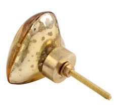 Antique Golden Heart Mercury Glass Dresser Knob Online