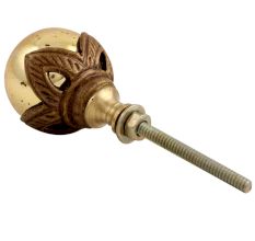 Antique Golden Round Glass Cabinet Knobs Online