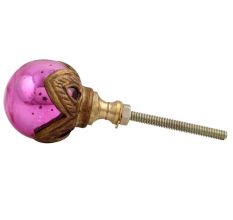Antique Pink Round Glass Cabinet Knobs Online