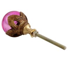 Antique Pink Round Glass Cabinet Knobs Online